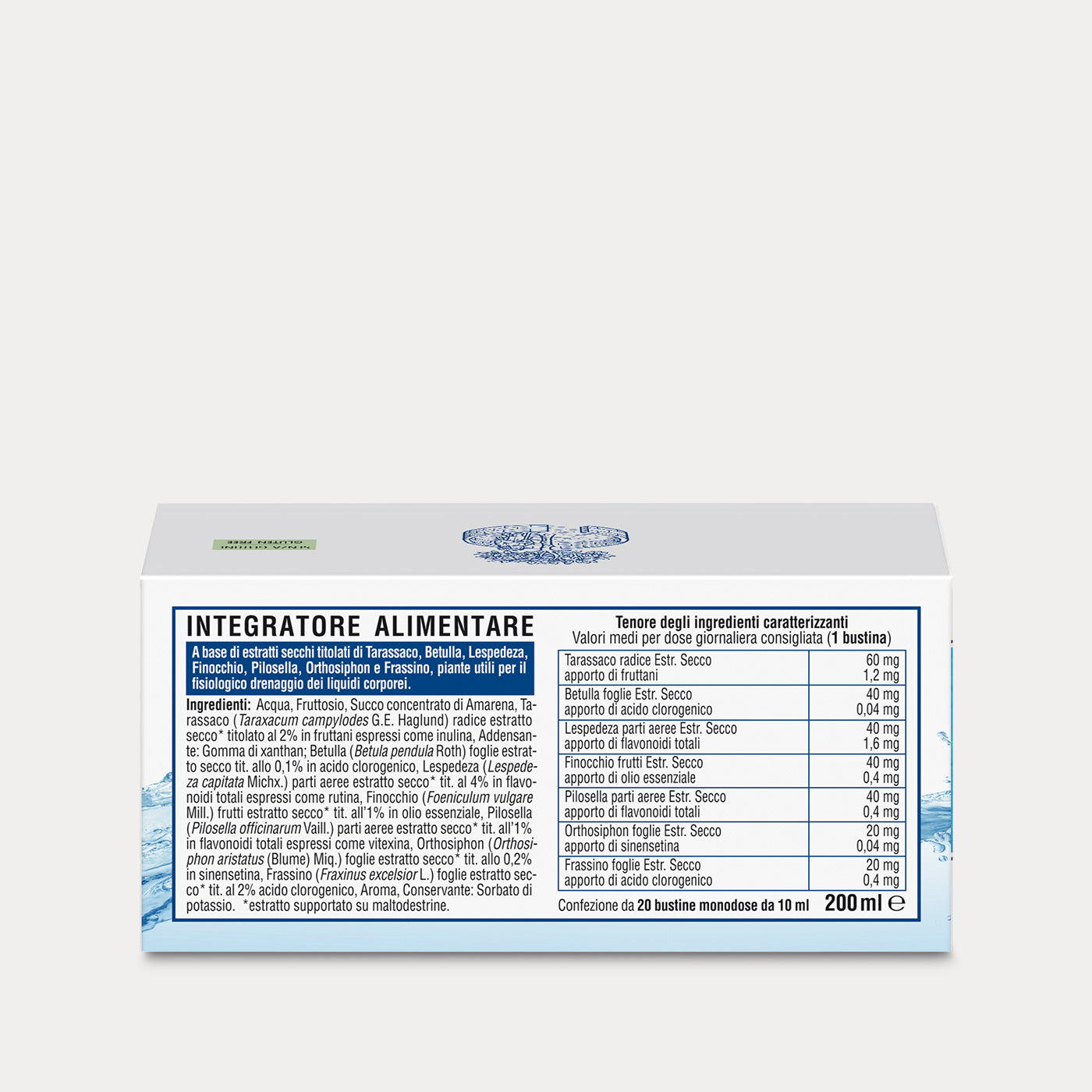 Fluido concentrato in bustine monodose Idrolinea