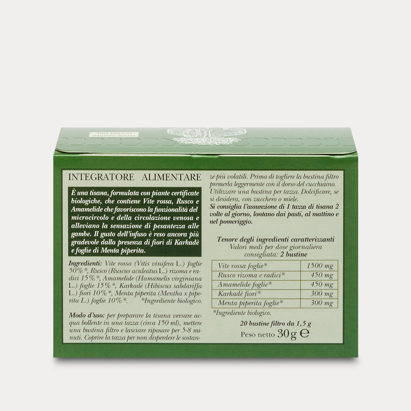 Tisana Biologica Vite Rossa Gambe