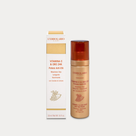 Maschera Viso Vitamina C & Oro 24K