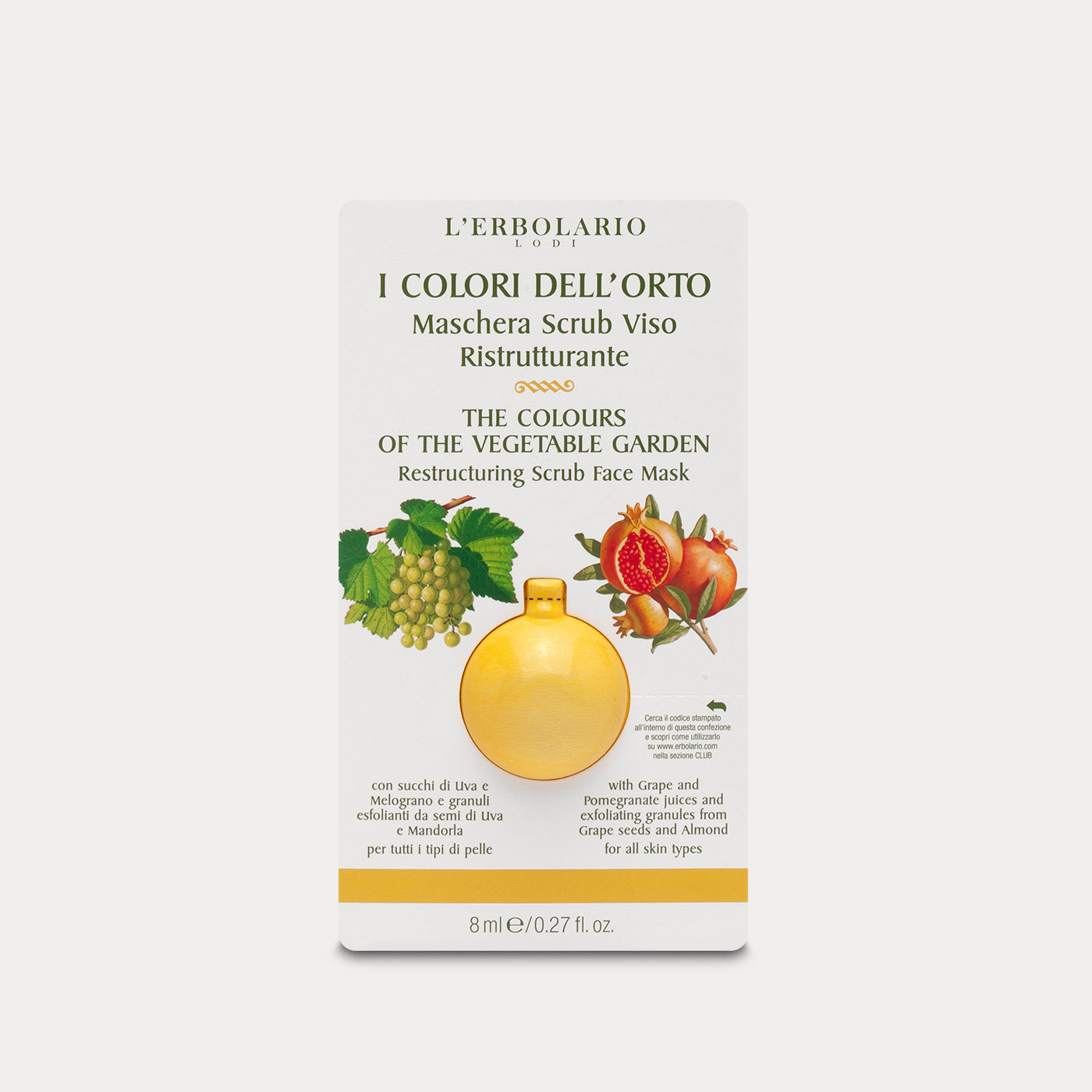 Maschera Scrub Viso Ristrutturante I Colori dell'Orto