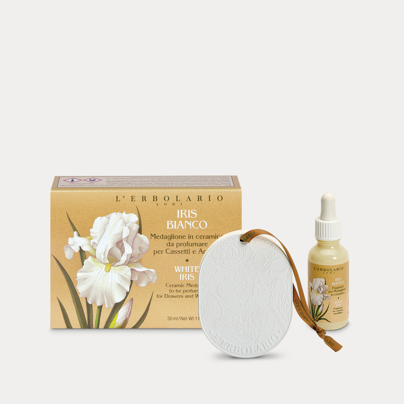 Medaglione per Cassetti e Armadi Iris Bianco