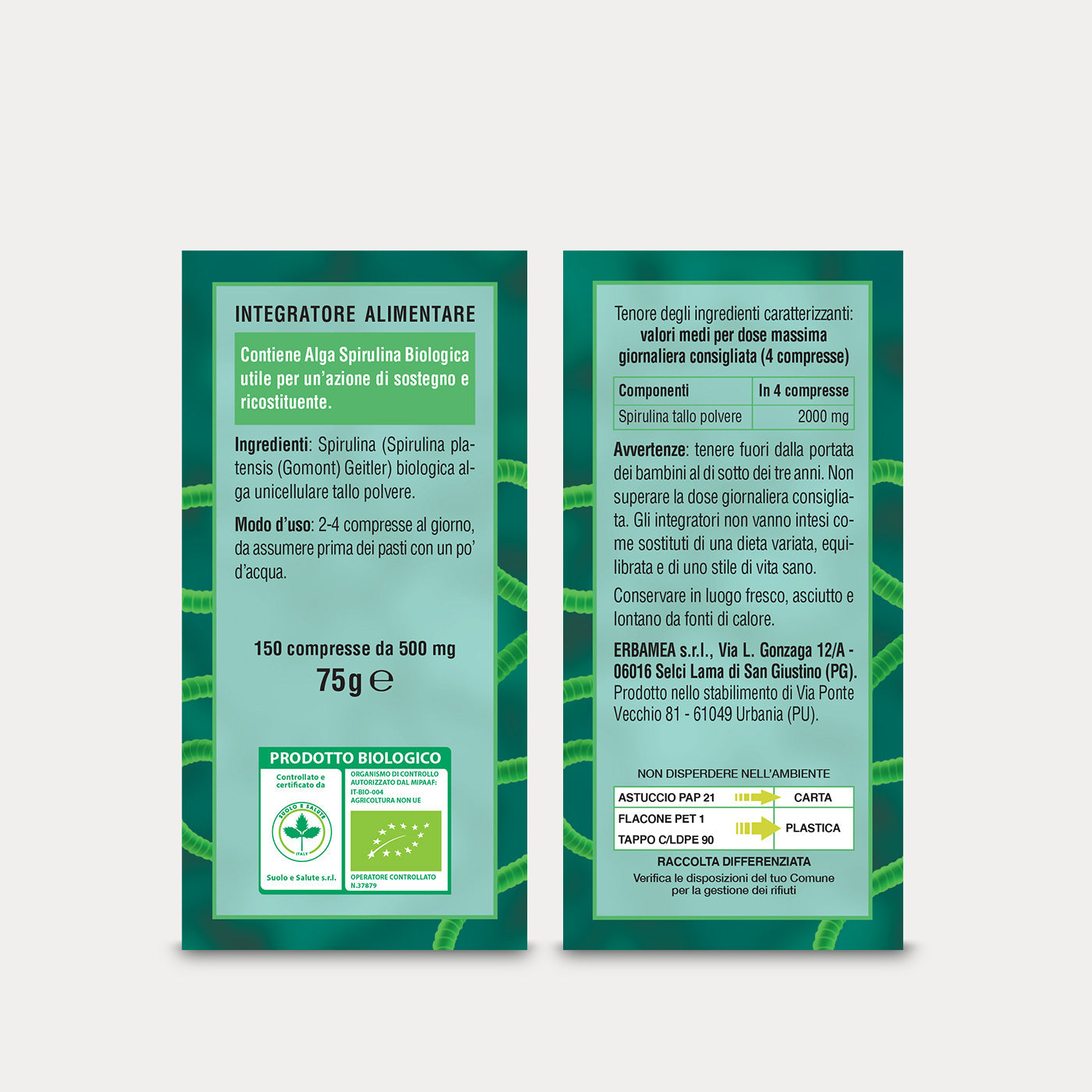 Integratore Spirulina Biologica