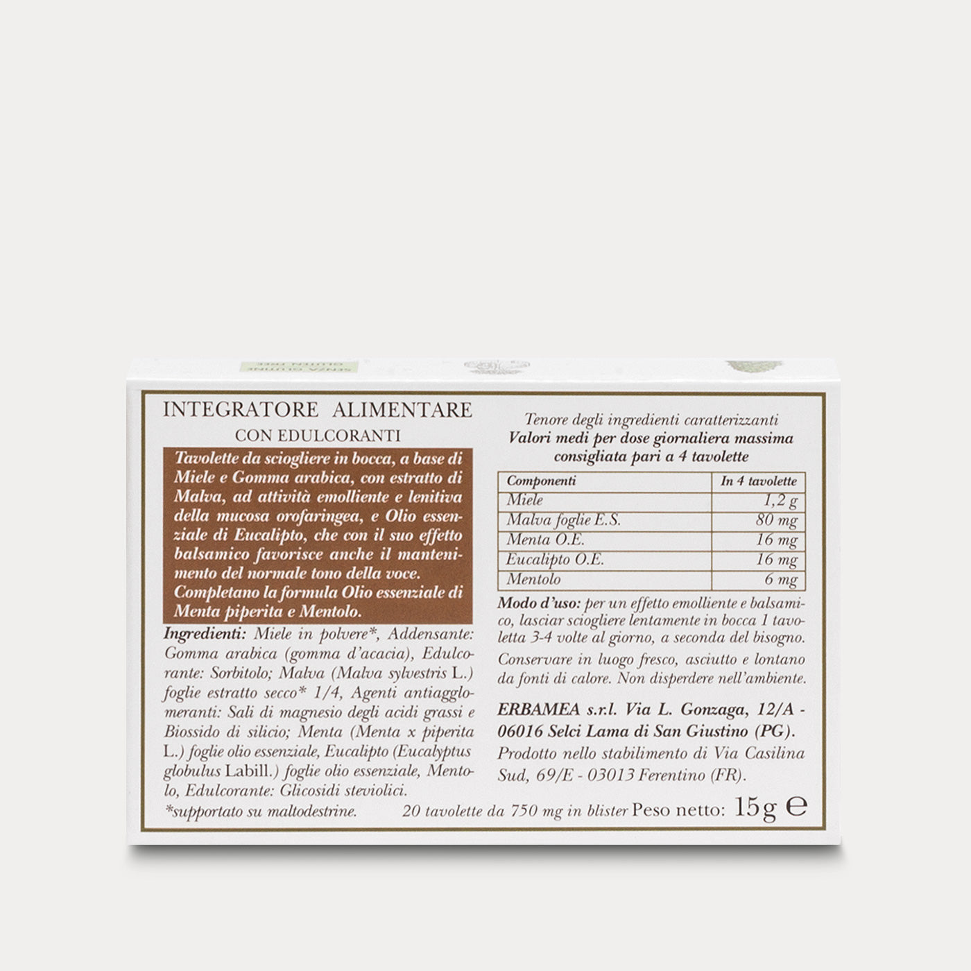 Tavolette Balsamiche Balsamia