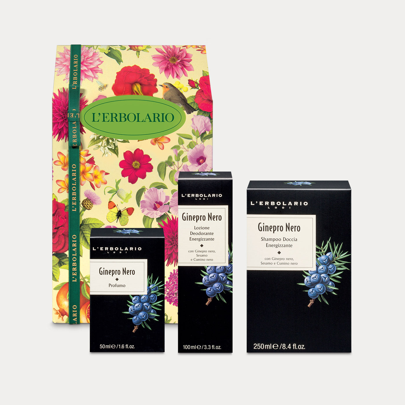 Confezione regalo Trio Doccia Ginepro Nero