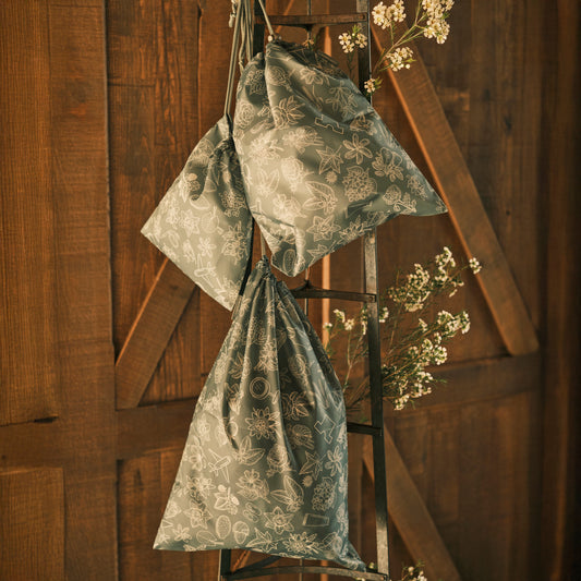 Set Sacchetti in tessuto - 250 Punti Foglia